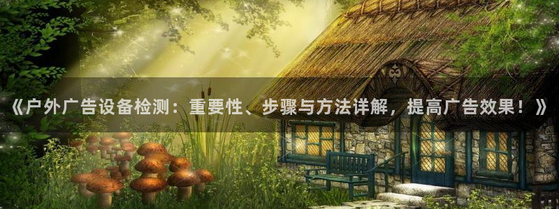 杏宇平台代理怎么样可靠吗：《户外广告设备检测：重要性、步骤与方法详解，提高广告效果！》