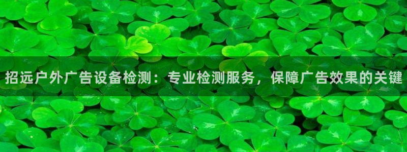 杏宇平台代理多少钱一次：招远户外广告设备检测：专业检测服务，保障广告效果的关键