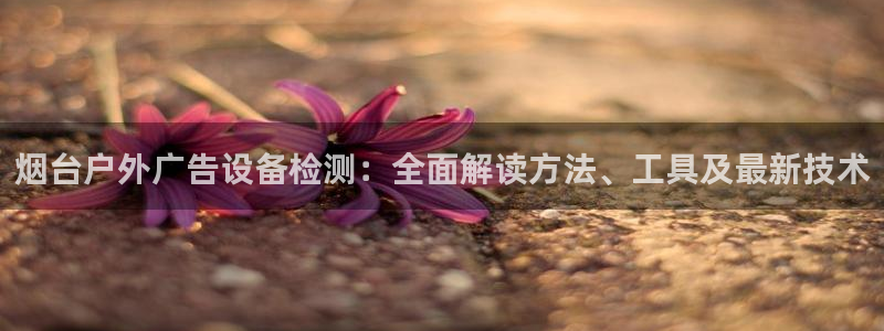 杏宇平台注册地址：烟台户外广告设备检测：全面解读方法、工具及最新技术