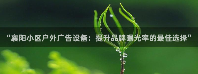 杏宇平台招商电话号码：“襄阳小区户外广告设备：提升品牌曝光率的最佳选择”