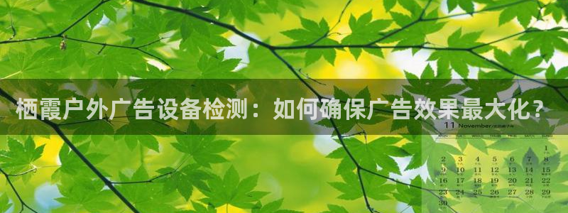 杏宇平台招商电话号码：栖霞户外广告设备检测：如何确保广告效果最大化？