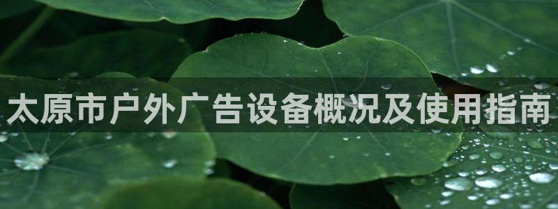 杏宇官方平台官网入口：太原市户外广告设备概况及使用指南