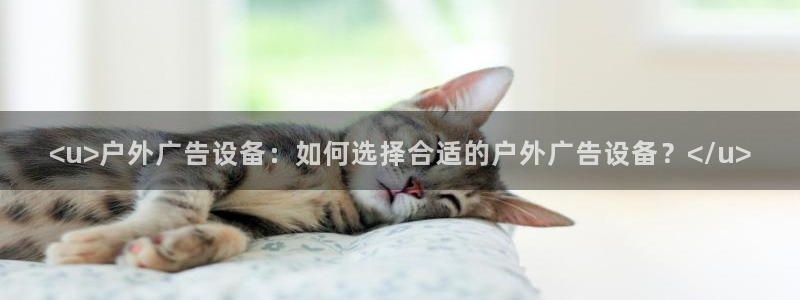 杏宇平台代理怎么样可靠吗：<u>户外广告设备：如何选择合适的户外广告设备？</u>