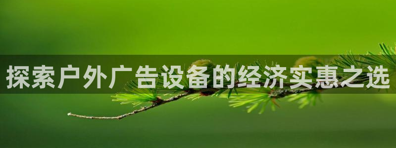 杏宇平台登录步骤是什么：探索户外广告设备的经济实惠之选