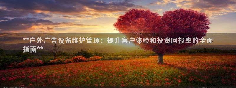 杏宇平台代理多少钱：**户外广告设备维护管理：提升客户体验和投资回报率的全面
指南**