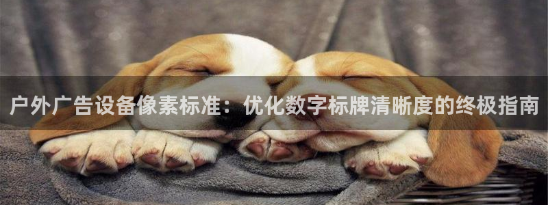 杏宇平台开户：户外广告设备像素标准：优化数字标牌清晰度的终极指南