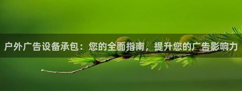 杏宇平台代理多少钱一次：户外广告设备承包：您的全面指南，提升您的广告影响力