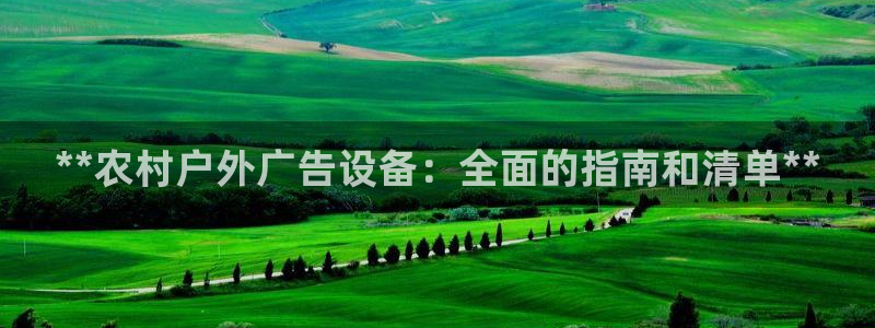 杏宇官方平台官网入口：**农村户外广告设备：全面的指南和清单**