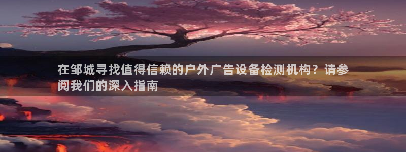 杏宇平台登陆：在邹城寻找值得信赖的户外广告设备检测机构？请参
阅我们的深入指南