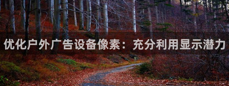 杏宇平台招商：优化户外广告设备像素：充分利用显示潜力