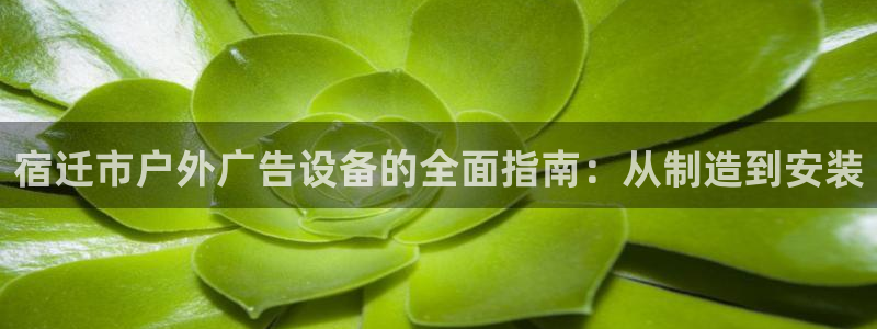 杏宇代理注册：宿迁市户外广告设备的全面指南：从制造到安装