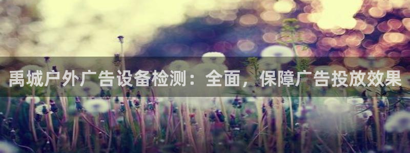 杏宇平台代理多少钱：禹城户外广告设备检测：全面，保障广告投放效果