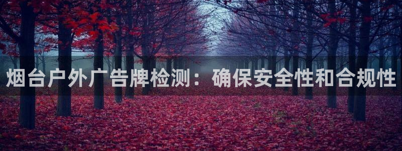 杏宇平台客服：烟台户外广告牌检测：确保安全性和合规性