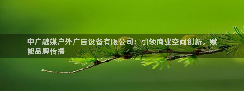 杏宇官方平台官网入口：中广融媒户外广告设备有限公司：引领商业空间创新，赋
能品牌传播